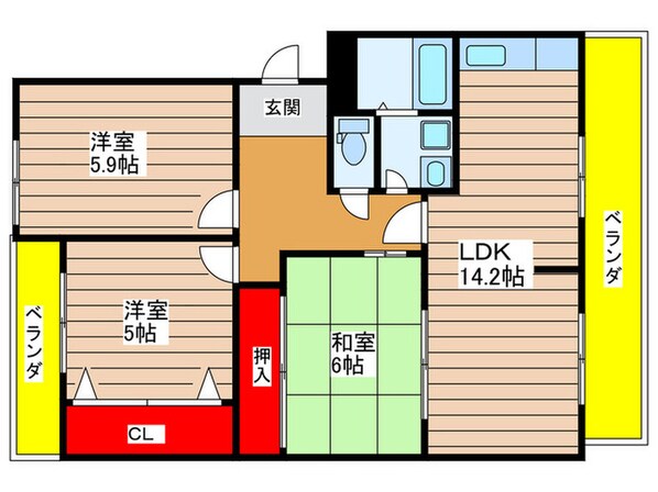 シティライフ焼山の物件間取画像